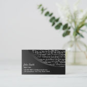 Carte De Visite Courbe noire professionnelle Math Tutor (Debout devant)