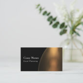 Carte De Visite Courbe noire solide au-dessus de photo légère (Debout devant)