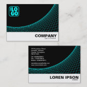 Carte De Visite Courbe pied - Cyan (Devant / Derrière)