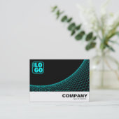 Carte De Visite Courbe pied - Cyan (Debout devant)