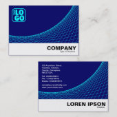 Carte De Visite Courbe pieds - Cyan avec Marine profonde (Devant / Derrière)