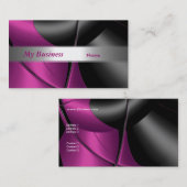 Carte de visite Courbe rose abstraite (Devant / Derrière)