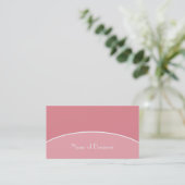 Carte De Visite Courbe Rose Minimaliste (Debout devant)