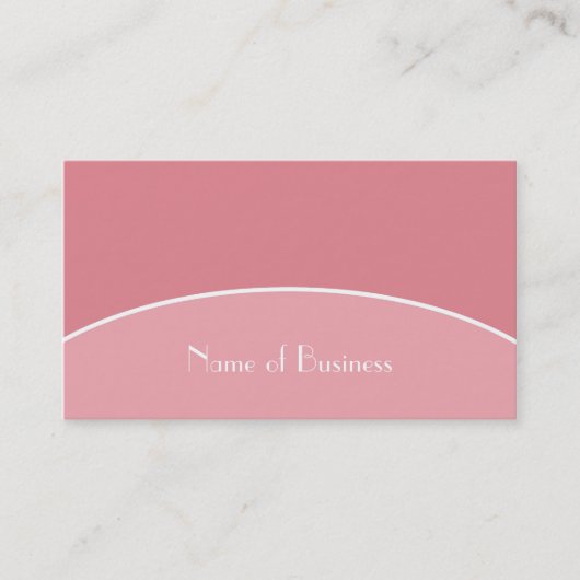 Carte De Visite Courbe Rose Minimaliste (Devant)