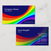 Carte De Visite Courbe spectrale II - Bleu foncé 000066 (Devant / Derrière)