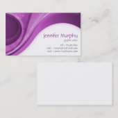 Carte De Visite Courbes abstraites - pourpre (Devant / Derrière)