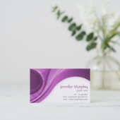 Carte De Visite Courbes abstraites - pourpre (Debout devant)