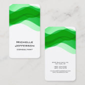 Carte De Visite Courbes Abstraites verticales Motif Moderne tendan (Devant / Derrière)