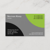 Carte De Visite Courbes alternatives II - Gr noir, gris et martien (Dos)