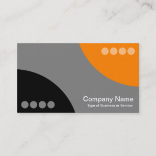 Carte De Visite Courbes alternatives II - Noir, Gris et Orange