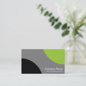Carte De Visite Courbes alternatives - Noir, Gris et Martien Vert (Debout devant)