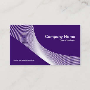 Carte De Visite Courbes - blanc sur Deep Purple 330066
