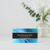 Carte De Visite Courbes bleues Abstraites modernes Professional (Debout devant)