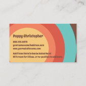 Carte De Visite Courbes colorées super Moderne Rétro (Dos)