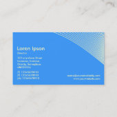 Carte De Visite Courbes - Crème sur Blue 3399FF (Dos)