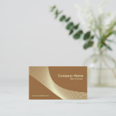 Carte De Visite Courbes - Crème sur Brown 996633 (Debout devant)