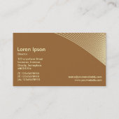 Carte De Visite Courbes - Crème sur Brown 996633 (Dos)