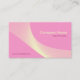 Carte De Visite Courbes - Crème sur Pink FF99CC