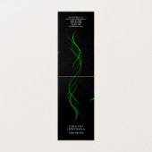 Carte De Visite Courbes de vert noir élégant moderne (Extérieur déplié)