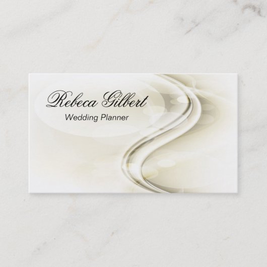 Carte De Visite Courbes élégantes légères de wedding planner (Devant)