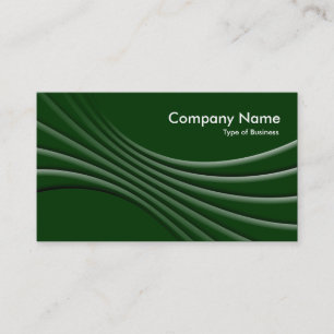 Carte De Visite Courbes foncées 3d - Vert foncé