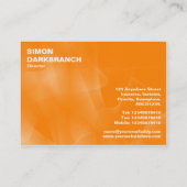 Carte De Visite Courbes II orange (Dos)