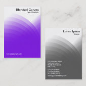 Carte De Visite Courbes mélangées - violet (Devant / Derrière)