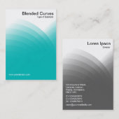 Carte De Visite Courbes mixtes - Turquoise (Devant / Derrière)