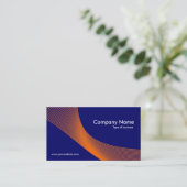 Carte De Visite Courbes - Orange sur bleu foncé 000066 (Debout devant)