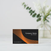Carte De Visite Courbes - orange sur le noir (Debout devant)