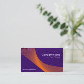Carte De Visite Courbes - orange sur violet profond 330066 (Debout devant)