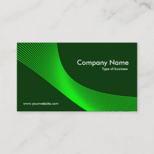 Carte De Visite Courbes - Vert sur Vert foncé 003300
