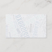 Carte De Visite Coureur (Dos)
