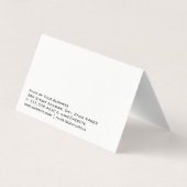 Carte De Visite Coureur sur la piste (Dos)