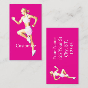 Carte De Visite Coureuse Féminine en Forme Thunder_Cove
