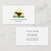 Carte De Visite Courir un chien (Devant / Derrière)