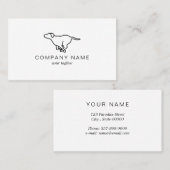 Carte De Visite Courir un chien | Chien minimal (Devant / Derrière)