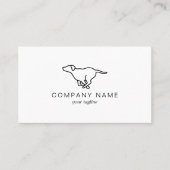 Carte De Visite Courir un chien | Chien minimal (Devant)