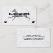 Carte De Visite Courir un chien | Services animaux (Devant / Derrière)