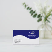 Carte De Visite Couronne à demi onde - bleu-foncé (Debout devant)