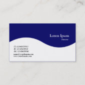 Carte De Visite Couronne à demi onde - bleu-foncé (Dos)