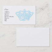 Carte De Visite Couronne bleue (Devant / Derrière)