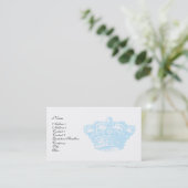 Carte De Visite Couronne bleue (Debout devant)