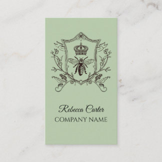 Carte De Visite Couronne d'abeille élégante de mode vintage de cam