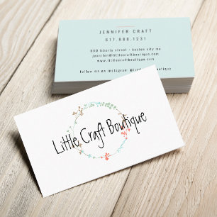 Carte De Visite Couronne de fleurs sauvages élégante en ligne