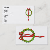 Carte de visite Couronne de Noël (Devant / Derrière)