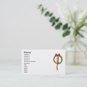 Carte de visite Couronne de Noël (Debout devant)