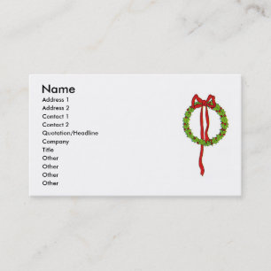 Carte de visite Couronne de Noël