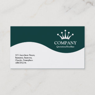 Carte De Visite Couronne demi-vague - Vert foncé 003333
