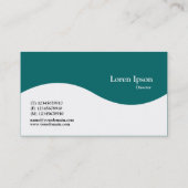 Carte De Visite Couronne demi-vague - Vert Turquoise 006666 (Dos)